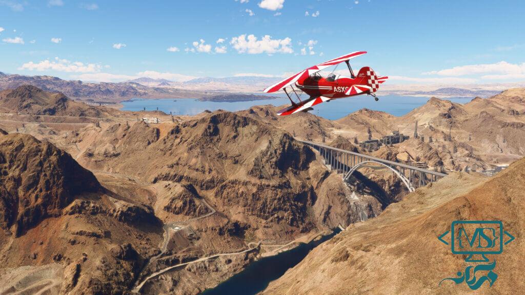 Las Vegas flyinng over the hoover dam