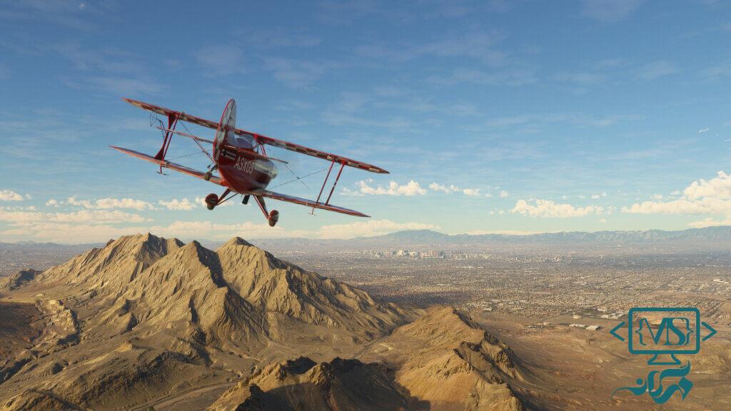 Flying over the Mojave Desert